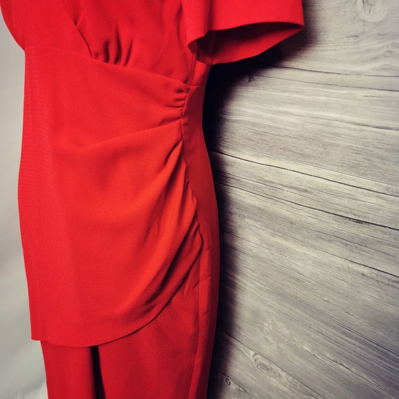 SIZE 10P LIZ CLAIBORNE Fitted Red Dress EUC - Picture 12 of 14